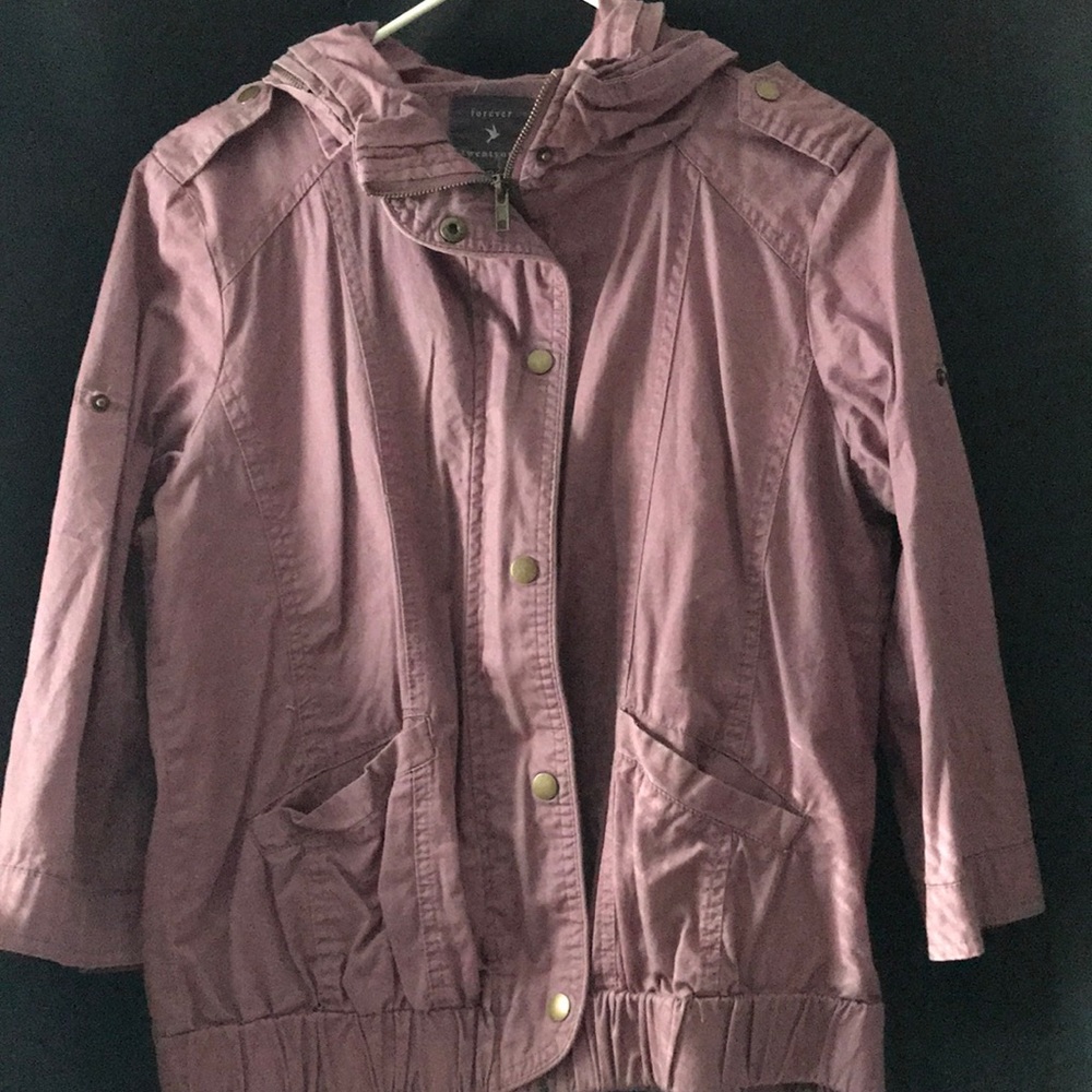 Mauve colored utility type jacket